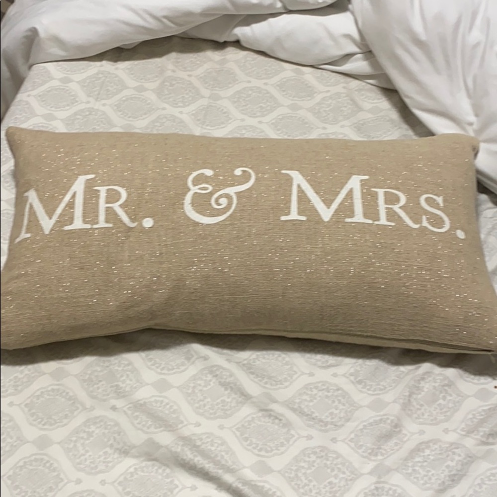 Mr. & Mrs. decor pillow